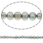 Potato Cultured Freshwater Pearl Beads, grey, 6-7mm Approx 0.8mm Approx 15 Inch 