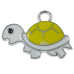 Zinc Alloy Animal Pendants, Turtle, platinum color plated, enamel nickel, lead & cadmium free Approx 2.5mm 