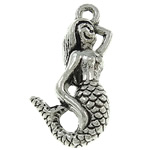 Zinc Alloy Animal Pendants, Mermaid, plated Approx 2mm, Approx 