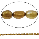 Perla Barroca Freshwater, Perlas cultivadas de agua dulce, Barroco, color café, 6-7mm, agujero:aproximado 0.8mm, longitud:aproximado 15 Inch, Vendido por Sarta