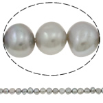 Perles nacres baroques de culture d'eau douce , perle d'eau douce cultivée, gris, grade A, 8-9mm Environ 0.8mm Environ 15 pouce, Vendu par brin