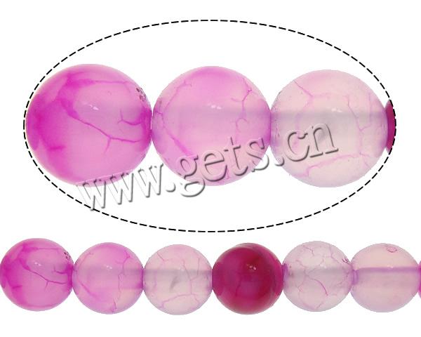 Natural Dragon Veins Agate Beads, Rose Agate, Round, more sizes for choice, fuchsia, Hole:Approx 1-1.5mm, Length:Approx 15 Inch, Sold By Strand