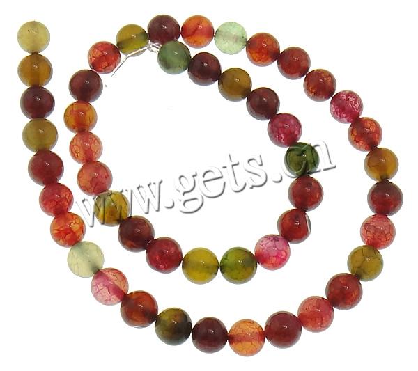 Natural Dragon Veins Agate Beads, Round, more sizes for choice, mixed colors, Hole:Approx 0.8-1.2mm, Length:Approx 15 Inch, Sold By Strand