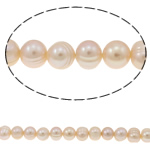 Potato Cultured Freshwater Pearl Beads, natural, pink, Grade A, 8-9mm Approx 0.8mm Approx 14.5 Inch 