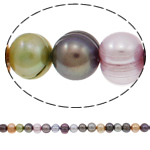 Perlas Patata Freshwater, Perlas cultivadas de agua dulce, color mixto, 8-9mm, agujero:aproximado 0.8mm, longitud:aproximado 15.5 Inch, Vendido por Sarta