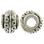 Zinc Alloy Large Hole Beads, Drum, plated Approx 4mm, Approx 