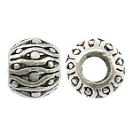 Zinc Alloy European Beads, Drum, plated, without troll & hollow Approx 4.5mm 