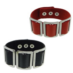 Cowhide Bracelets, with 316 Stainless Steel lead & cadmium free 24mm Approx 9 Inch 