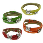 Cowhide Bracelets, with 316 Stainless Steel lead & cadmium free 8mm Approx 9 Inch 