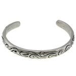Stainless Steel Cuff Bangle, 316 Stainless Steel, hand polished, blacken Approx 6 Inch 