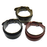 Cowhide Bracelets, with Iron, zinc alloy buckle, antique bronze color plated nickel, lead & cadmium free, 31mm Approx 10 Inch 