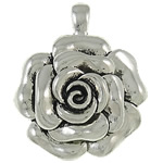 Zinc Alloy Flower Pendants, plated, layered Approx 6.5mm 