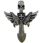 Stainless Steel Cross Pendants, 316 Stainless Steel, Angel Wing Cross, hand polished, blacken, original color Approx 5mm 