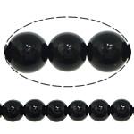 Natural Black Agate Beads, Round Grade AB Approx 1-1.5mm Approx 15.5 Inch 