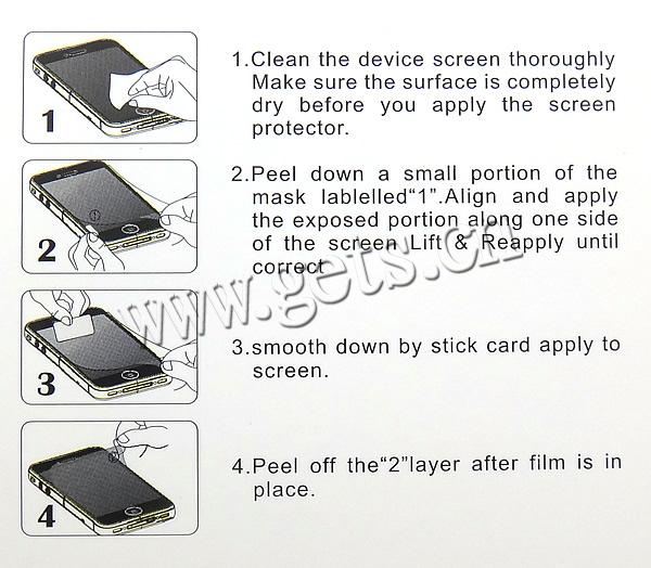 PET Screen Protector, Rectangle, one for front and one for back & different styles for choice & frosted, clear, Sold By Set