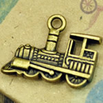 Vehicle Shaped Zinc Alloy Pendants, Train, plated Approx 1mm, Approx 