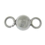Stainless Steel Charm Connector, Ball, 1/1 loop, original color Approx 2mm 