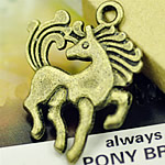 Zinc Alloy Animal Pendants, Horse, plated Approx 1mm 