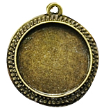 Zinc Alloy Pendant Cabochon Setting, Flat Round, plated 16mm Approx 2mm, Approx 