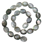 Perlas De Concha Del Labio Negro, Nácar Negra, Óvalo, facetas, agujero:aproximado 1mm, longitud:aproximado 16 Inch, Vendido por Grupo