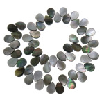 Black Shell Beads, Teardrop Approx 1mm Approx 15 Inch, Approx 