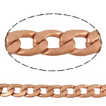 Brass Curb Chain, Iron, with Brass, original color, nickel, lead & cadmium free 