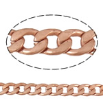 Iron Curb Chain, with Brass, original color, nickel, lead & cadmium free 