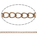 Iron Twist Oval Chain, with Brass nickel, lead & cadmium free 
