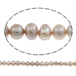 Perles nacres baroques de culture d'eau douce , perle d'eau douce cultivée, naturel, violet clair, grade A, 5-6mm Environ 0.8mm Environ 14.5 pouce, Vendu par brin