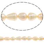 Rice Cultured Freshwater Pearl Beads, natural, pink, Grade A, 7-8mm Approx 0.8mm Approx 14.5 Inch 