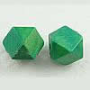 Dyed Wood Beads, Cube, faceted Approx 3mm 