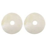 Natural White Shell Beads, Donut, large hole Approx 8mm 