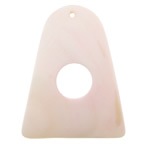Natural Freshwater Shell Pendants, Pink Shell, 40-45x52-58mm Approx 2mm, 15mm 