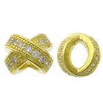 Cubic Zirconia Micro Pave Brass Beads, plated, micro pave cubic zirconia Approx 