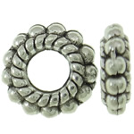Perles intercalaires en alliage de zinc, beignet, Plaquage normal, texturé, plus de couleurs à choisir Environ 3mm, Environ Vendu par kg
