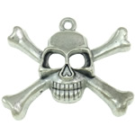 Zinc Alloy Skull Pendants, plated Approx 2.5mm, Approx 