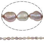Perles nacres baroques de culture d'eau douce , perle d'eau douce cultivée, naturel, violet, Niveau AA, 9-10mm Environ 0.8mm Environ 15 pouce, Vendu par brin