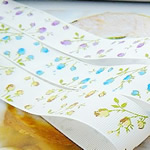 Grosgrain Ribbon, printing, with flower pattern & single-sided 25mm 