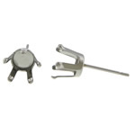 Stainless Steel Earring Stud Component, original color 0.7mm, Inner Approx 2.5mm 