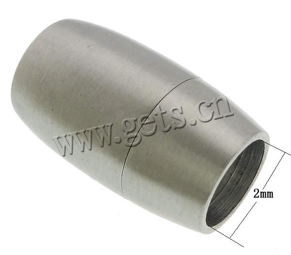 Runder Edelstahl Magnetverschluss, Rohr, plattiert, Kundenindividuell, keine, 18x6mm, Bohrung:ca. 2mm, verkauft von PC