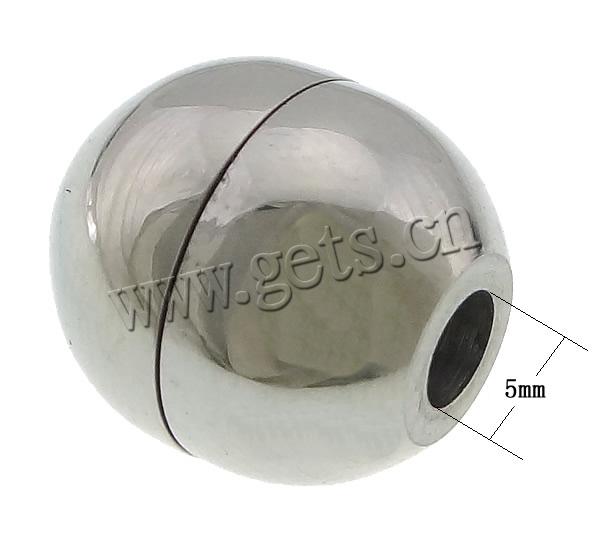 Runder Edelstahl Magnetverschluss, oval, plattiert, Kundenindividuell, keine, 13x13mm, Bohrung:ca. 5mm, verkauft von PC