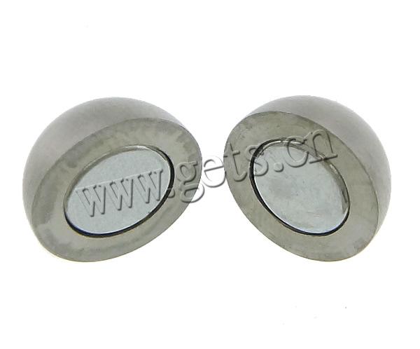 Round Stainless Steel Magnetic Clasp, Oval, plated, Customized, more colors for choice, 13x13mm, Hole:Approx 5mm, Sold By PC