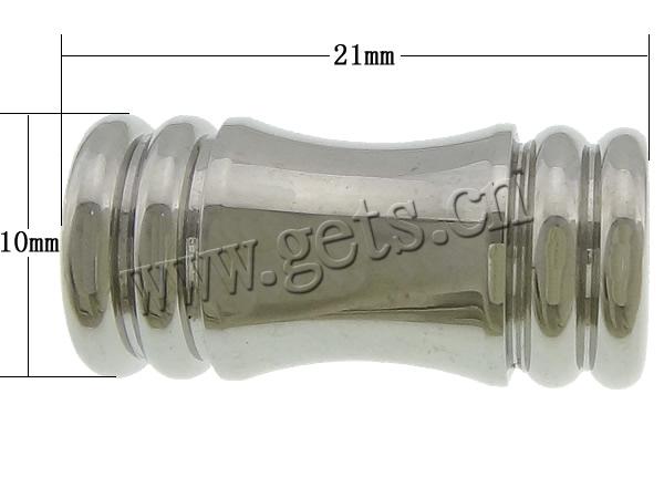 Edelstahl Rohr Perlen, plattiert, Kundenindividuell, keine, 21x10mm, Bohrung:ca. 6mm, verkauft von PC