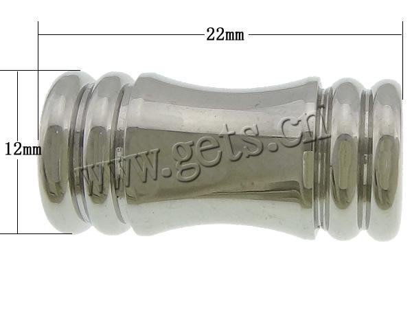 Edelstahl Rohr Perlen, plattiert, Kundenindividuell, keine, 22x12mm, Bohrung:ca. 8mm, verkauft von PC