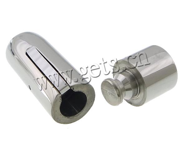 Stainless Steel Bayonet Clasp, Tube, plated, Customized, more colors for choice, 32x10mm, Hole:Approx 8mm, Sold By PC