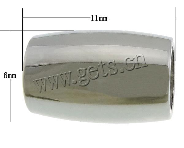 Edelstahl Rohr Perlen, plattiert, Kundenindividuell, keine, 11x6mm, Bohrung:ca. 3mm, verkauft von PC