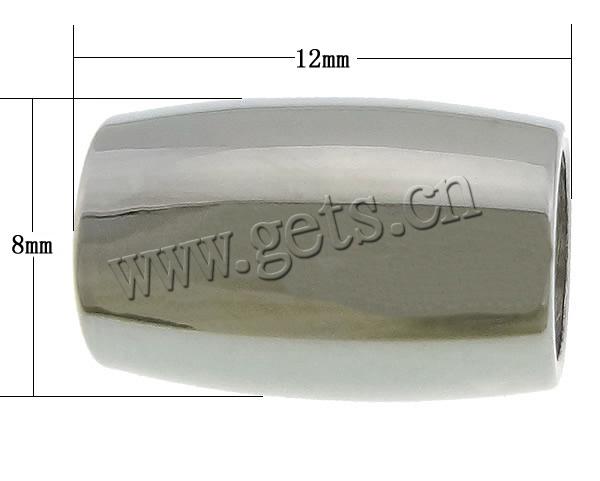 Edelstahl Rohr Perlen, plattiert, Kundenindividuell, keine, 12x8mm, Bohrung:ca. 5mm, verkauft von PC