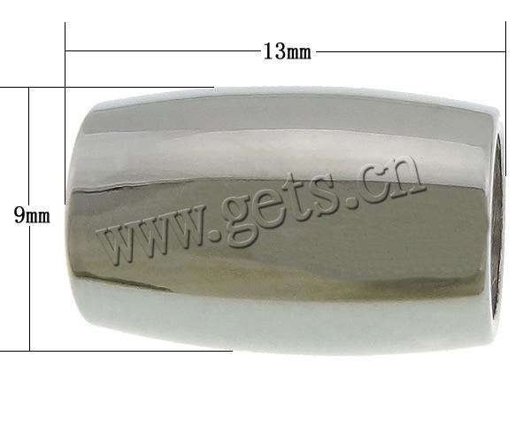 Edelstahl Rohr Perlen, plattiert, Kundenindividuell, keine, 13x9mm, Bohrung:ca. 6mm, verkauft von PC