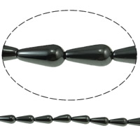 Las Perlas De Hematites Sin Magnético, Hematita no magnética, Gota, diverso tamaño para la opción, Negro, Grado A, longitud:15.5 Inch, Vendido por Sarta