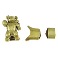 Zinc Alloy Leather Cord Clasp, Bear, plated cadmium free   Approx 